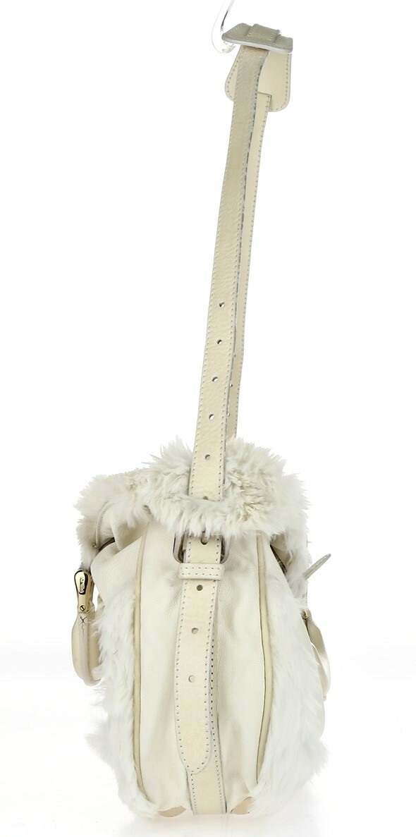 Vintage FENDI Convertible Zip Satchel Leather and Fur Medium bag