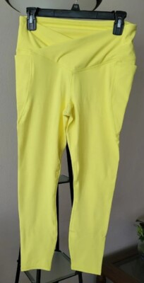 Fabletics Women's High-Waisted PureLuxe Crossover Leggings Sunny Day Medium NWT