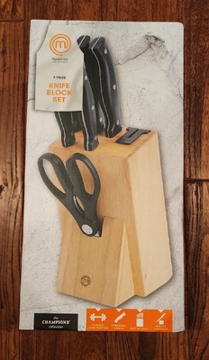 MasterCHEF 7pc. Premium Knife Set Triple Rivet Full-Tang Stainless Steel - NEW