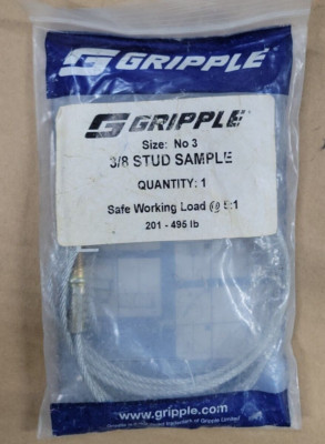 Gripple UL Approved No. 3 x 10' 3-8 Stud Hanger Anchors Cable