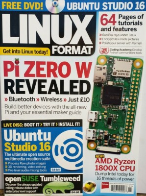 Linux Format UK May 2017 #223 Pi Zero W Revealed Ubuntu FREE SHIPPING CB