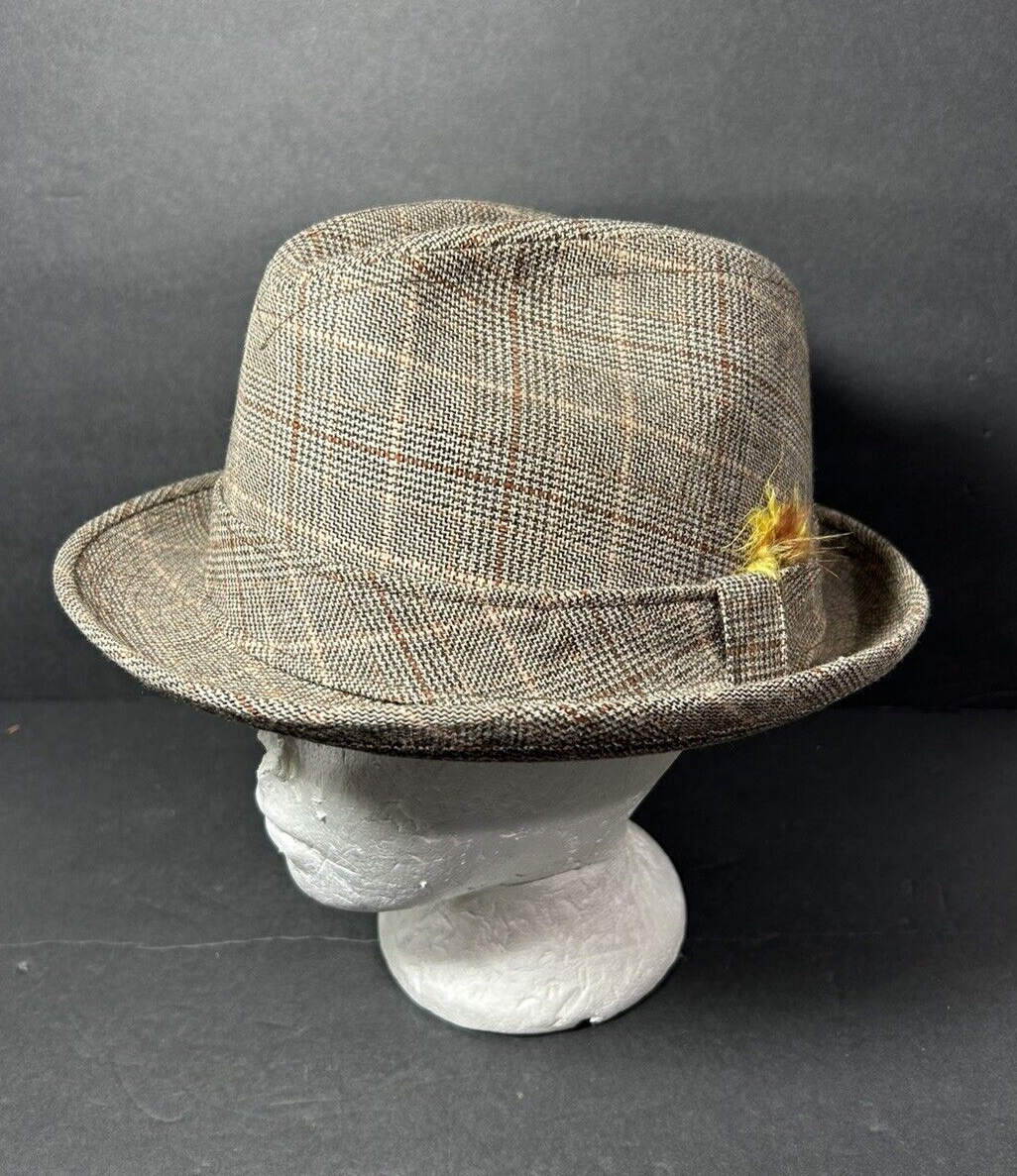 ※ tama　VINTAGE DOBBS HAT Vintage Dobbs Fedora Hat Brown With Feather Fifth Avenue New