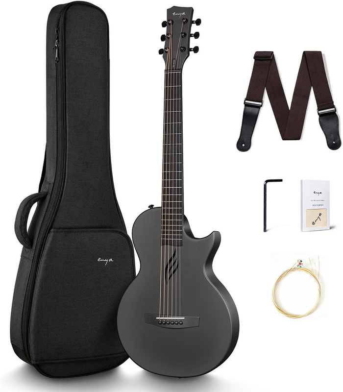 Nova Go Carbon Fiber Acoustic Guitar 1/2 Size Beginner Adult Travel Acustica