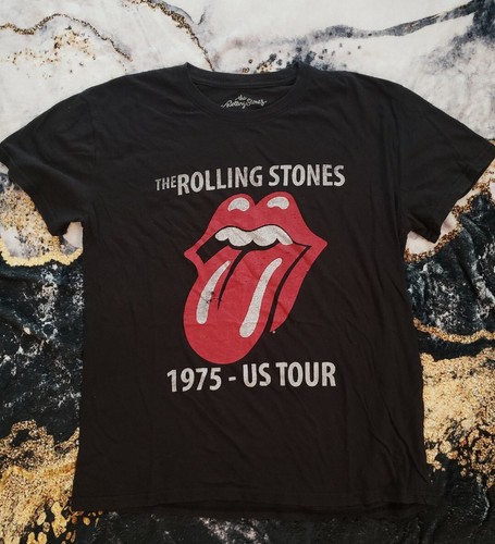 The Rolling Stones 1975 US Tour Tシャツ M 黒 Rolling Stones North American Tour 1975 Black Graphic T