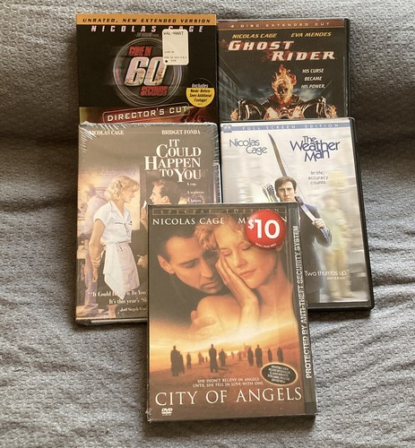 Nicolas Cage 5 DVD Lot 60 Seconds Ghost Rider City Of Angels