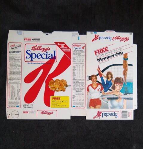 RARE! 1981 Kellogg's SPECIAL K CEREAL BOX FITNESS CLUB Flat Empty Unused vtg | eBay RARE! 1981 Kellogg's SPECIAL K CEREAL BOX FITNESS CLUB Flat Empty Unused vtg | eBay