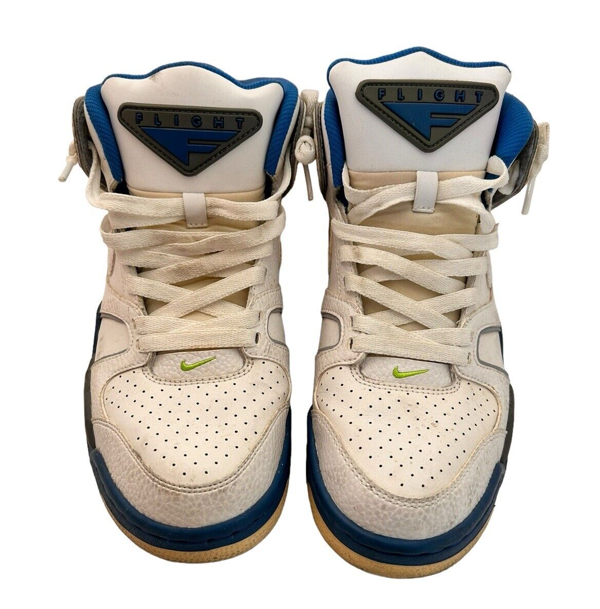 Nike Air Flight Falcon Basketball Shoes White Blue Men's 9
