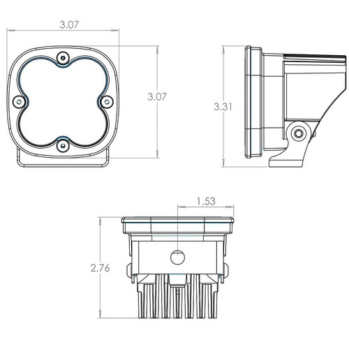 Baja Designs™ Squadron Sport Amber LED Pair Driving/Combo Lights w/ Wire Harness