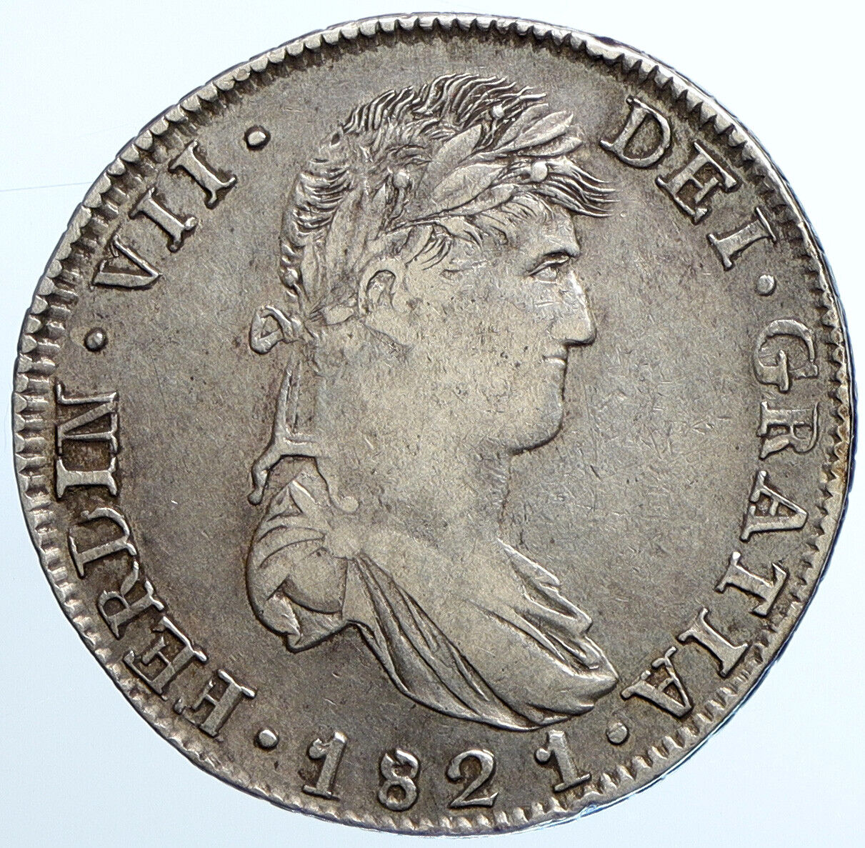 1821 Zs RG MEXICO SPAIN King FERDINAND VII Antique Silver 8 1821 Zs RG MEXICO SPAIN King FERDINAND VII Antique Silver 8