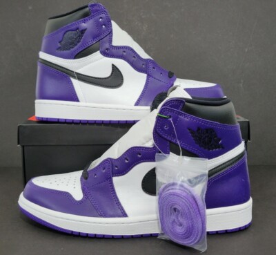 2020 Nike Air Jordan Retro 1 High OG Court Purple 2.0 555088-500 Men's Size 9.5