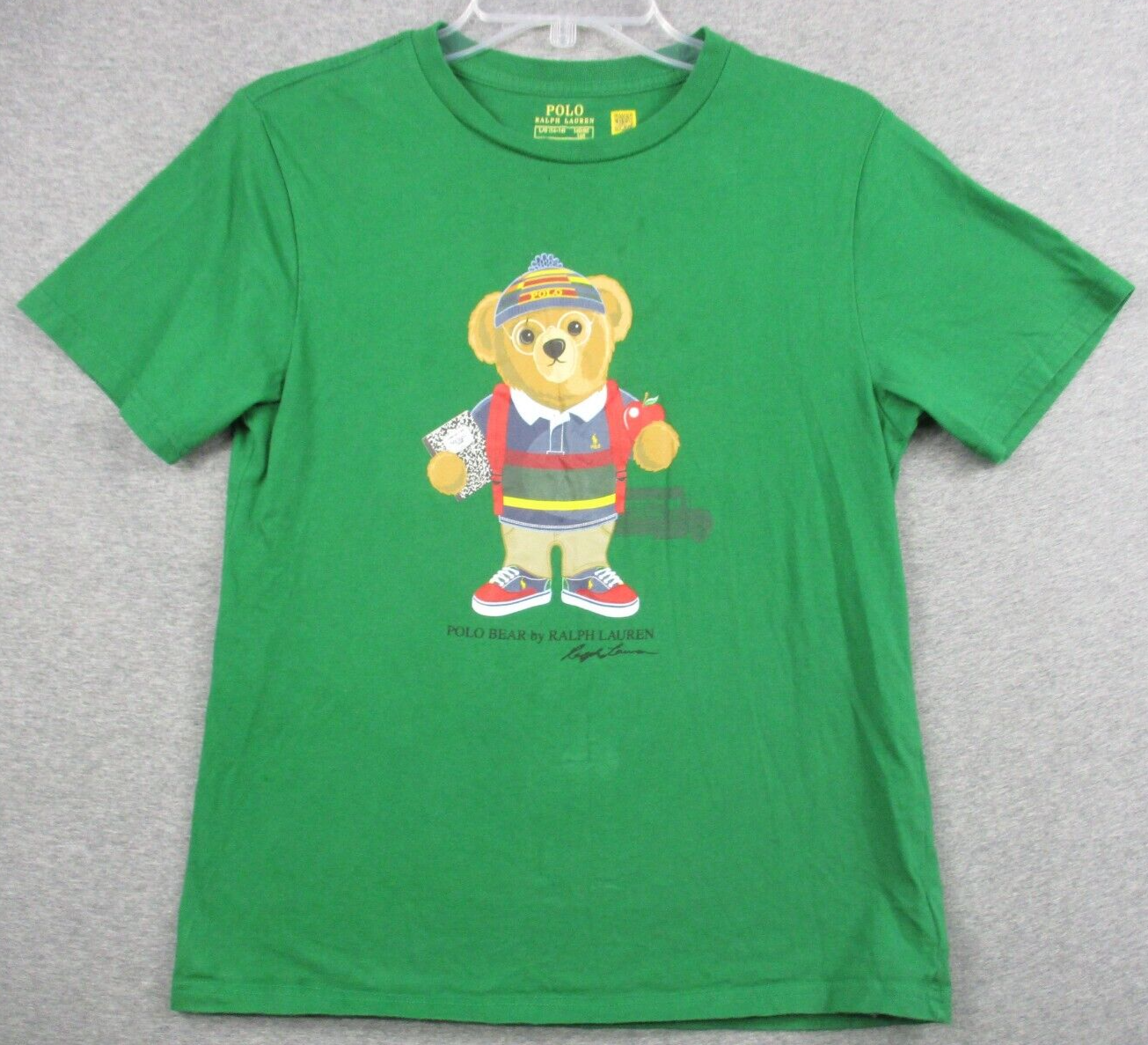 Polo Ralph Lauren T Shirt Kids Youth Large Green Polo Bear