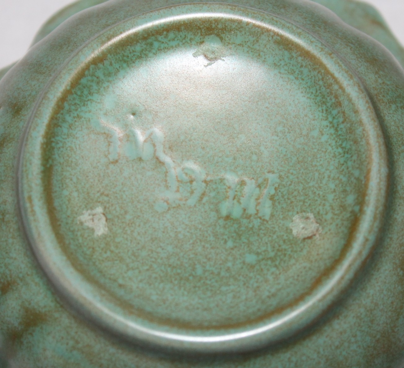 Pottery Mayonaise Bowl, Underplate & Spoon