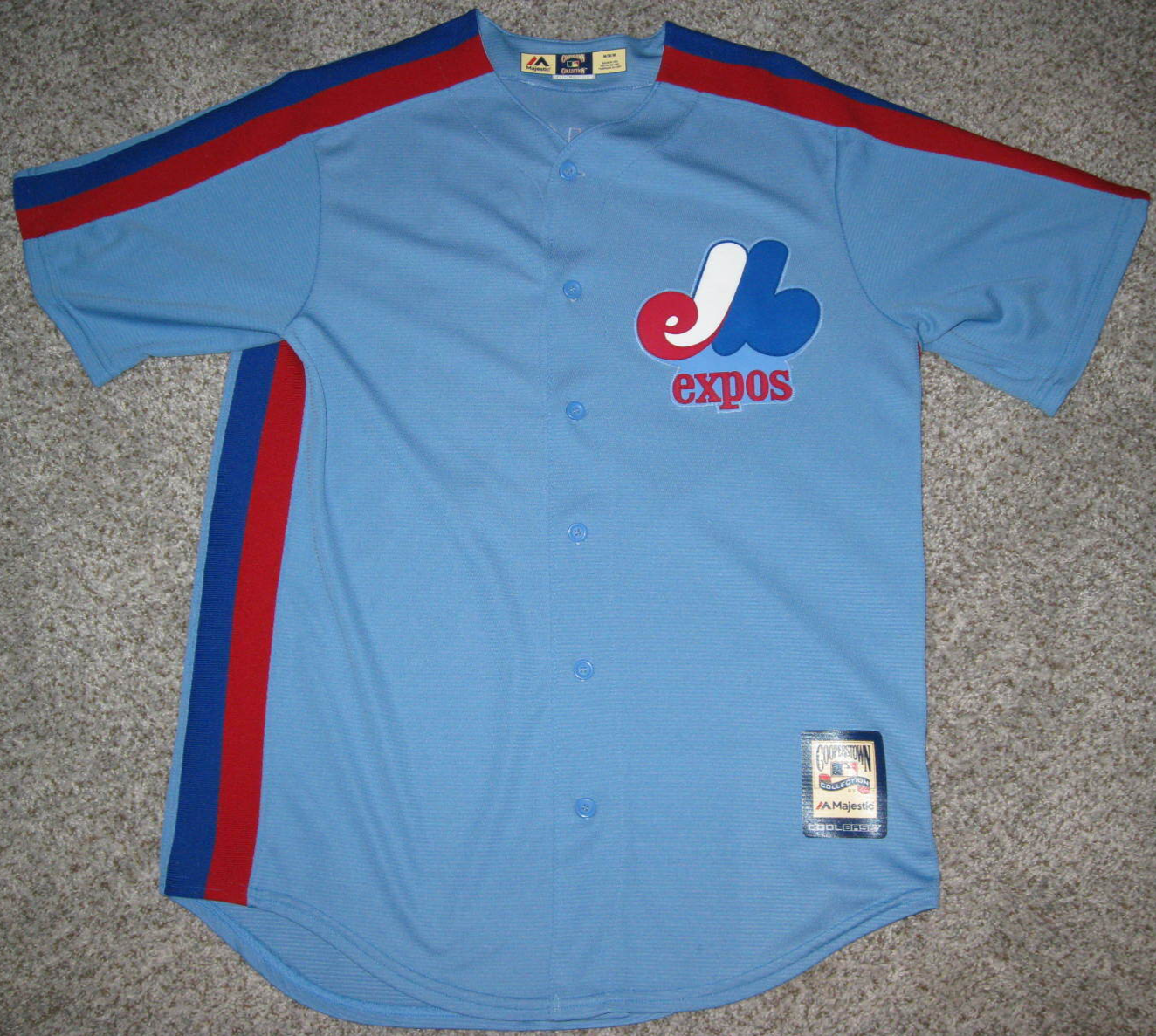 Montreal Expos Men's Small Cooperstown Collection Blue Majestic