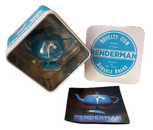Renderman Pixar Glowing Emissive Walking Teapot Limited