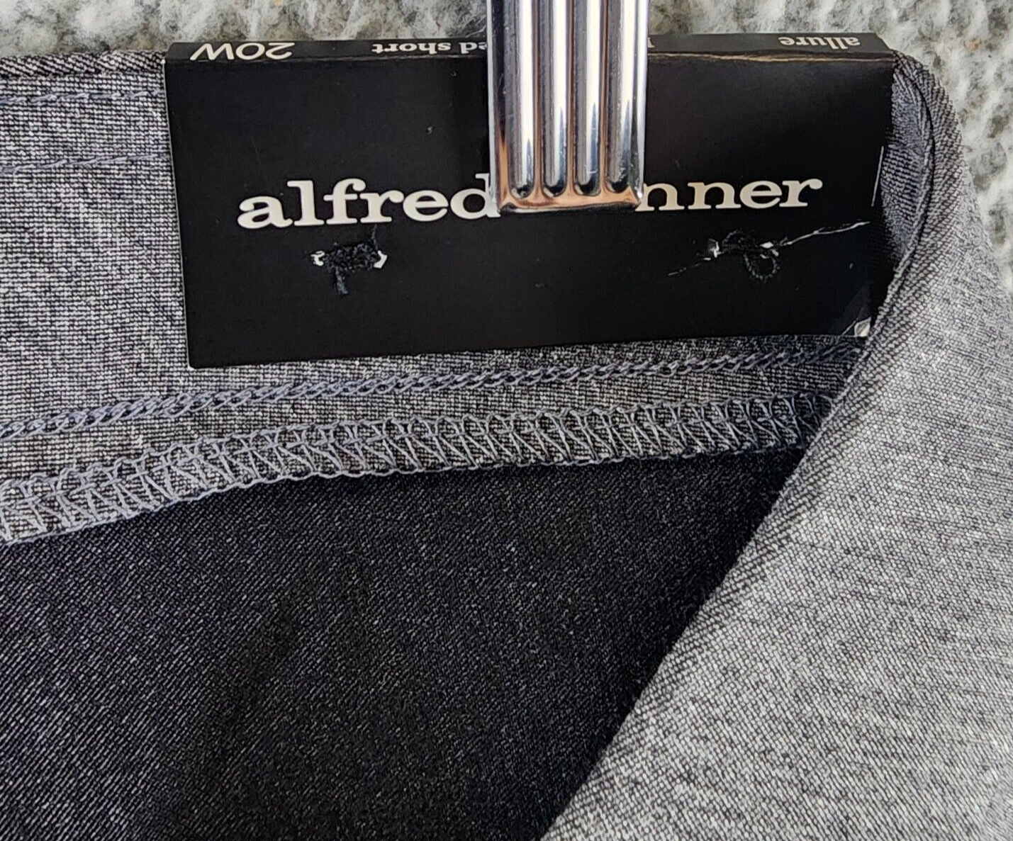 Alfred Dunner Plus Size Classic Allure Short Length Pant Womens 20W Gray Pull On - Picture 10 of 16