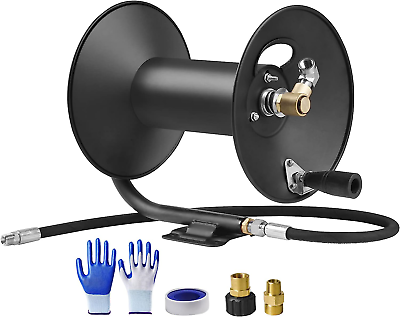 MEKOH Pressure Washer Hose Reel 100ft, 4000 PSI Heavy Duty Power Washer Hose for