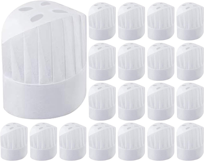 20 Pezzi Cappelli Da Chef Monouso Cappellini Da Cuoco Cappelli Da Cuoco Monouso