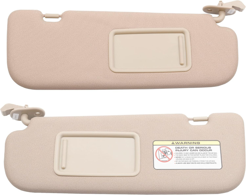 Beige Pair Sun Visor for Hyundai Elantra 2011 2012 2013 2014 2015 Replaces