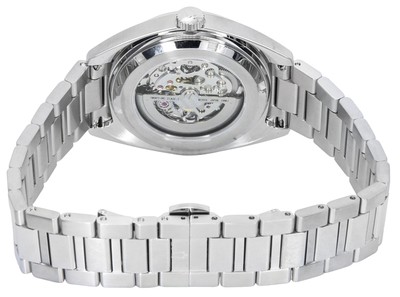 Pre-owned Bulova Classic Surveyor Stainless Steel Skeleton Dial 96a292 100m Mens Watch