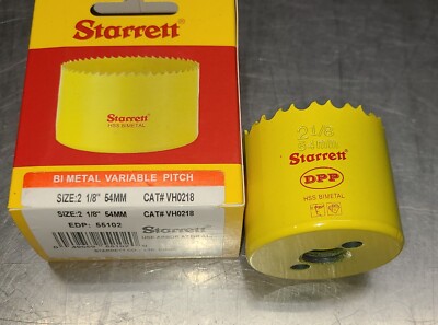 STARRETT VH0218 DPP BI-METAL VP HOLE SAW 2-1/8'' (54MM) UPC 049659551020