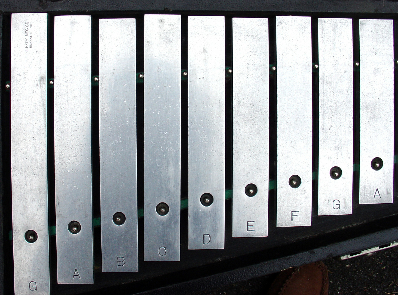 1920-30s Vintage LEEDY Orchestra Bells 1.25 Bars  2.5 octaves with origina case