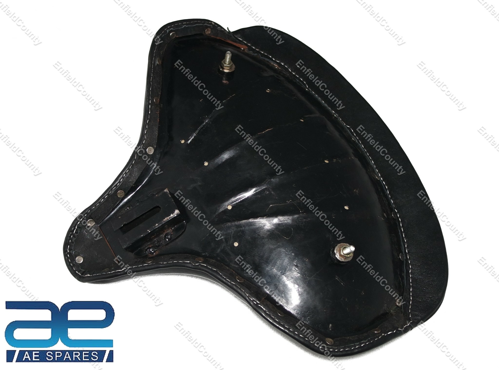 For HARLEY WLA WLC VL UL WL Knucklehead Genuine Leather Solo Seat Black  