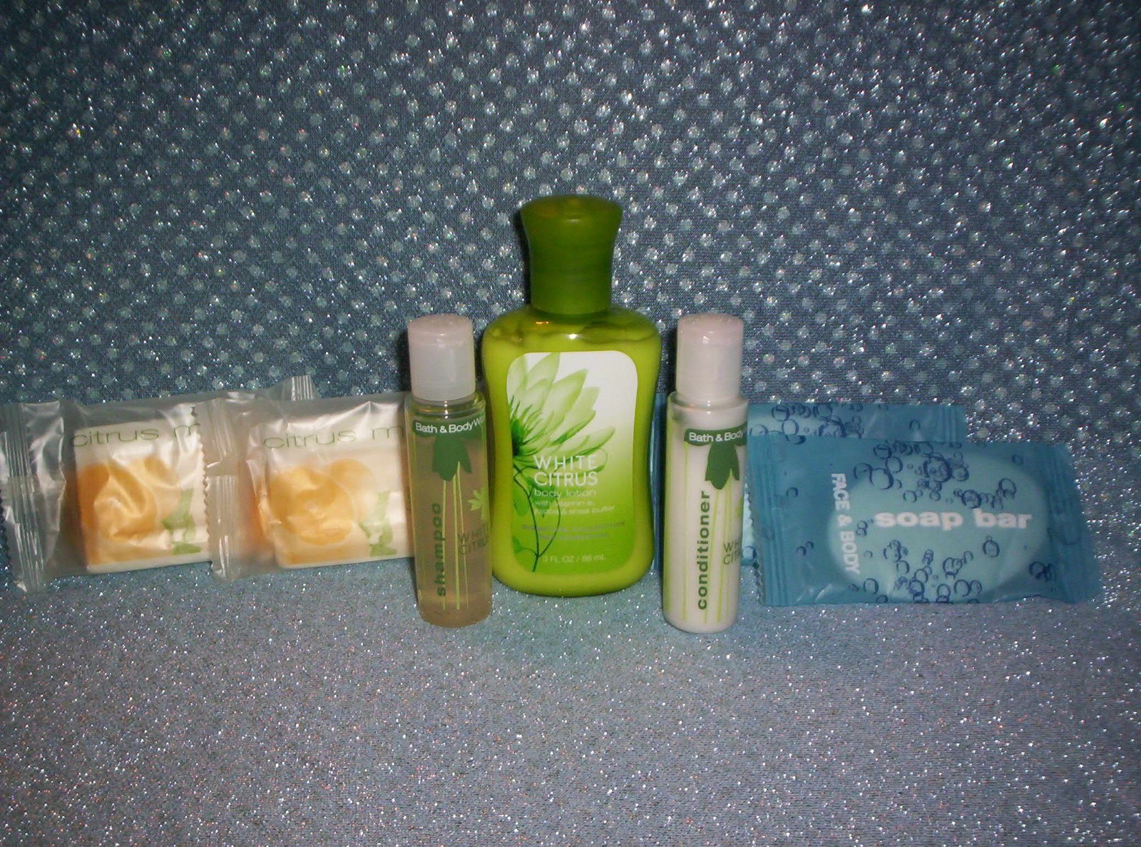 Bath & Body Works WHITE CITRUS Gift Set Lot Lotion Shampoo Conditioner Soap Mint