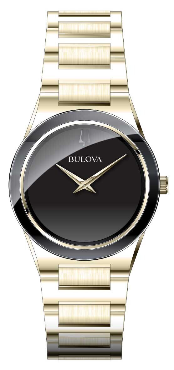 Pre-owned Bulova Men's Modern Slim Movement Quartz Gold Stainless Steel Watch 41 Mm 97a183