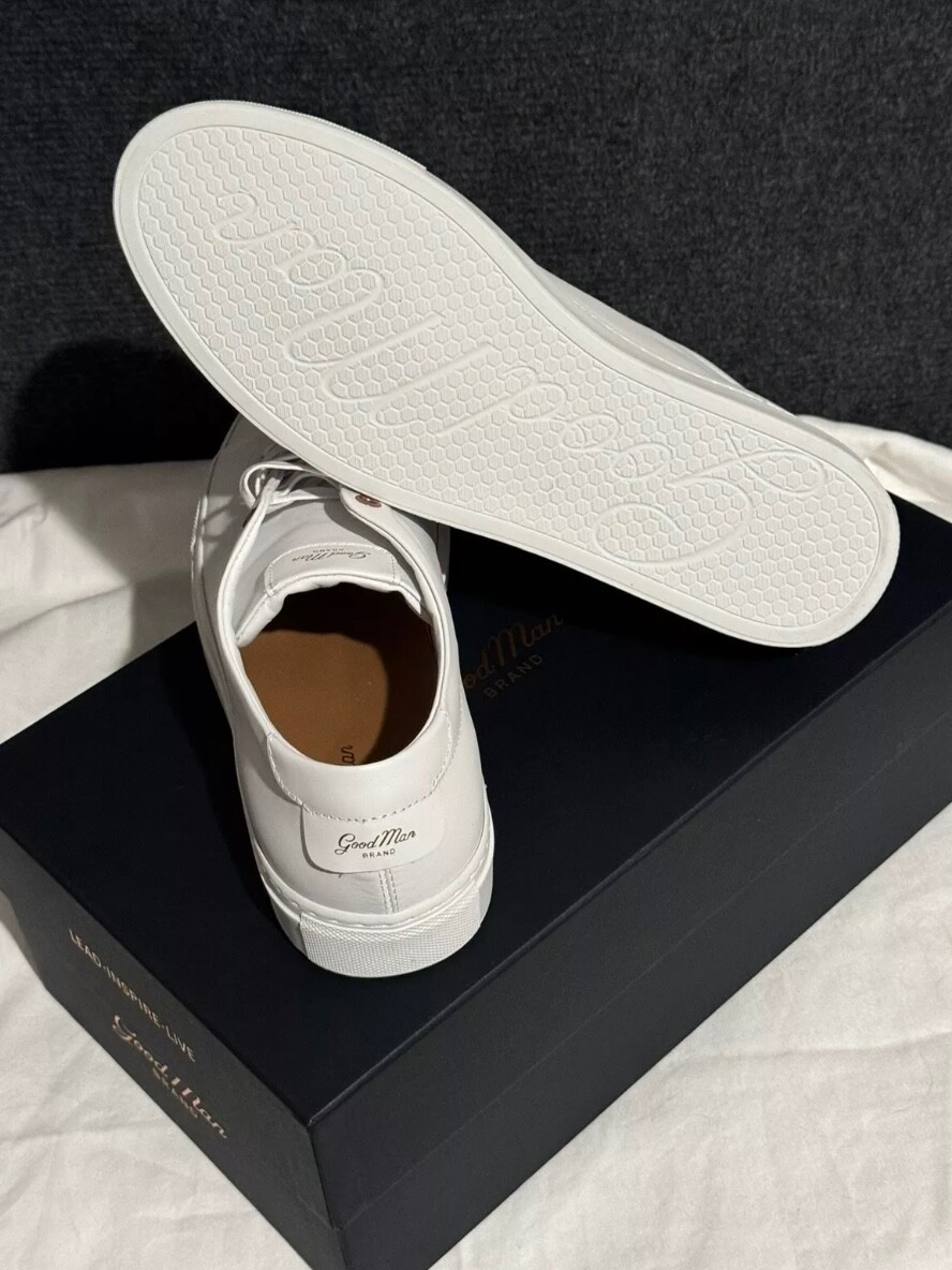 Goodman Brand Edge White Italian Leather Sneaker