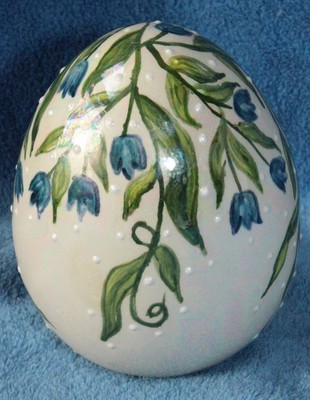 Ceramic Glazed Easter Egg with Bunny