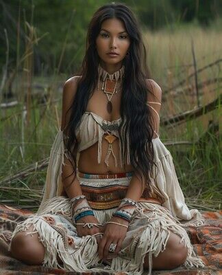 Professional 8x10 Photos: Beautiful Native American Woman Art Quality  99068254
