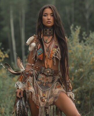 Professional 8x10 Photos: Beautiful Native American Woman Art Quality  99068246
