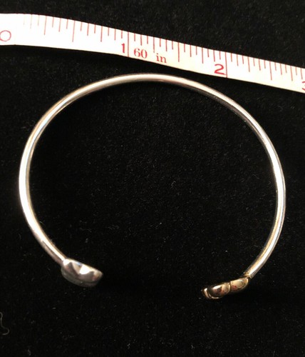 Disney Authentic Bangle Bracelet Silver Bow Gold Minnie Mouse Icon Ears