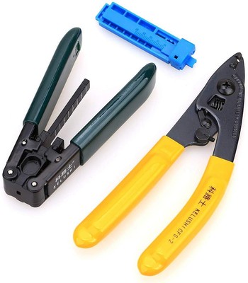 FTTH Fiber Optic Drop Cable Fiber Stripper CFS-2 Double Port Hole Optical Fib...