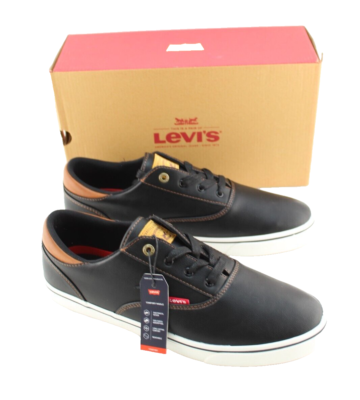 New LEVI S Size 13 M Ethan Nappa Black Men s Comfort Sneakers RETAIL 55