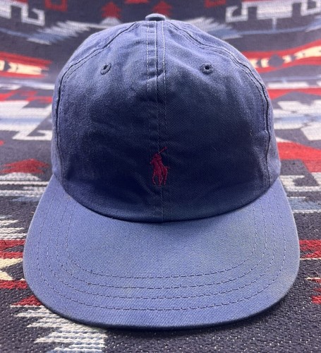 90s y2k OLD Ralph Lauren CAP indigo USA製 Ralph Lauren Men Cap Hat Vintage 90S Y2K Old Indigo Usa