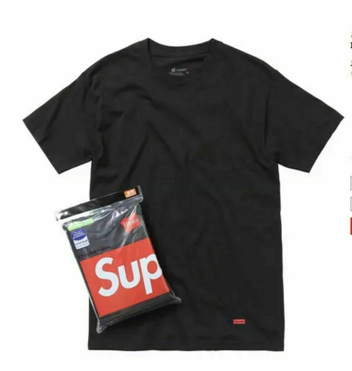 22fw  supreme hanes tee Mサイズ Supreme Hanes Tagless Tees (2 Pack) (SS24) - $32