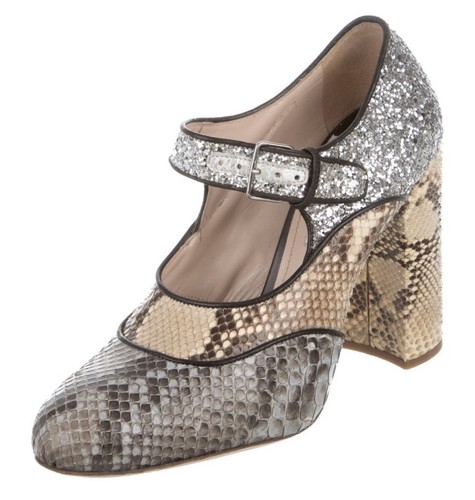 靴 Archive miu miu square toe Python pumps Archive miu miu square toe Python pumps