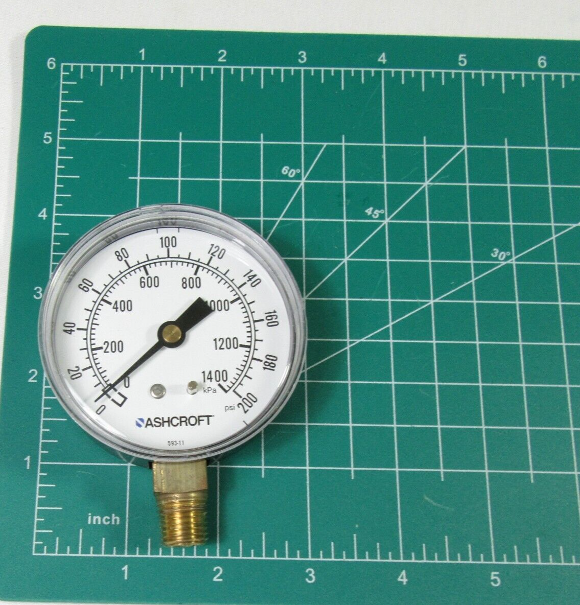 プーカ　Pu'ca Ashcroft 238A638-01 Dual Read 0-200 PSI, 0-1400 kPa Air