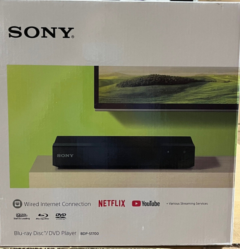 Sony Blu-ray Disc Player, Wired w/ 1080p Playback, Dolby TrueHD