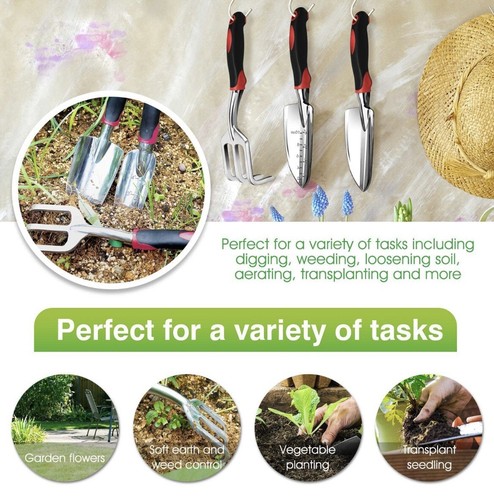 Garden Tool Set, 5 PCS Heavy Duty Gardening Tools 