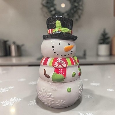 Pier 1 Stacking Snowman Measuring Cups, Four Piece Set, Vintage Christmas Decor