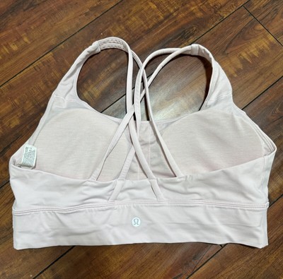 Lululemon Energy Bra Long Line Size 12 Strawberry Pink