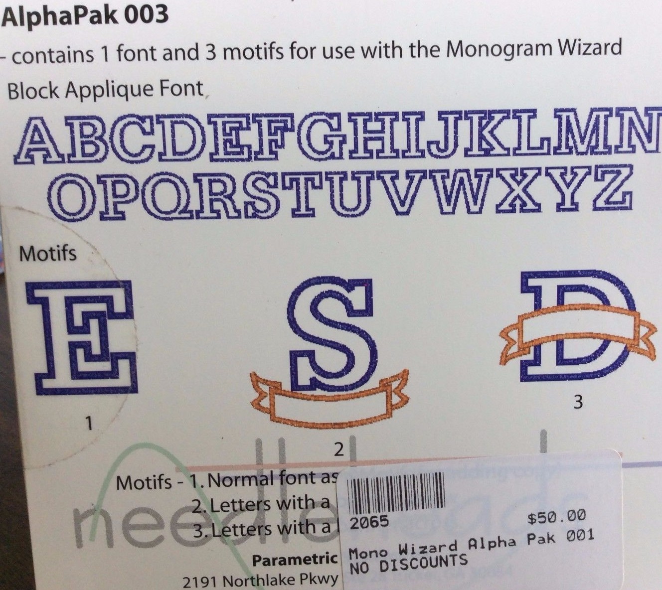 MONOGRAM WIZARD ALPHAPAK 003- EMBROIDERY CD