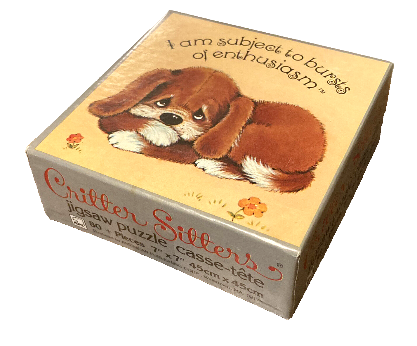 Vtg 1980s Critter Sitters Sad Sam Puppy Dog Jigsaw Puzzle