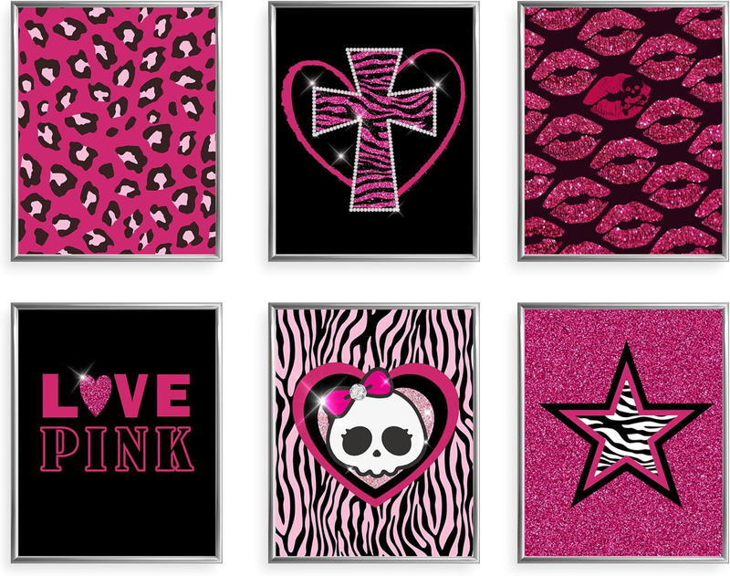 Mcbling Room Decor Aesthetic, Trashy Y2K Posters for Girls Bedroom, 2000S Hot Pi