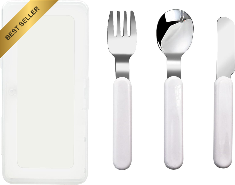 3-Piece Children Knife Spoon Fork Set 18/10 Stainless Steel Child Flatware Set K