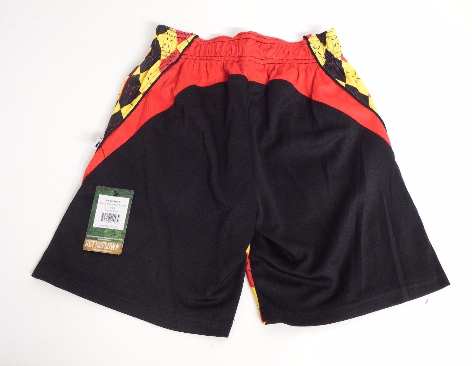 Youth XX Small Argyle Performance  Athletic Shorts Black  Flow Society