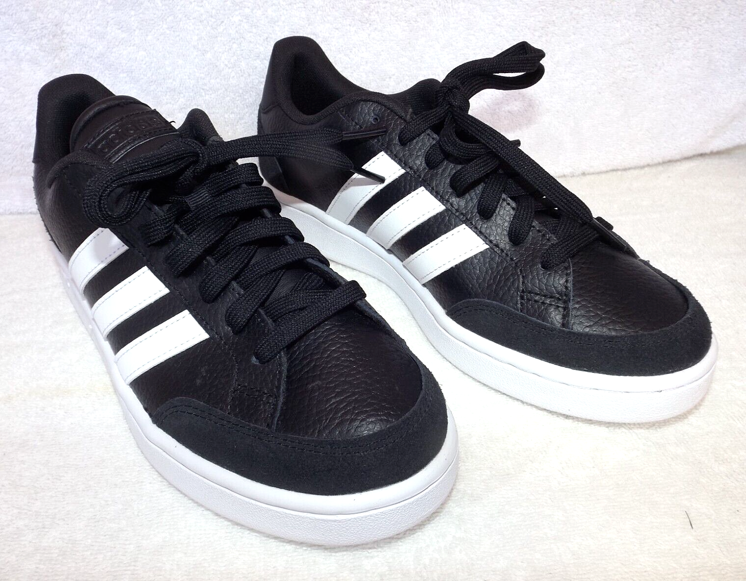 Adidas grand court black and white sale