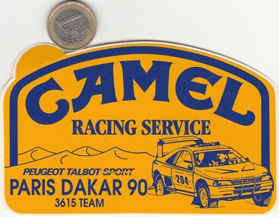 Automobile. Tabac. CAMEL RACING SERVICE. Peugeot Talbot sport. Paris Dakar 90